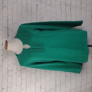 Dana Buchman Signature Sweater Green L Long sleeve